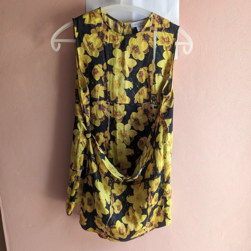 Topshop Floral Blouse, US 0, UK4